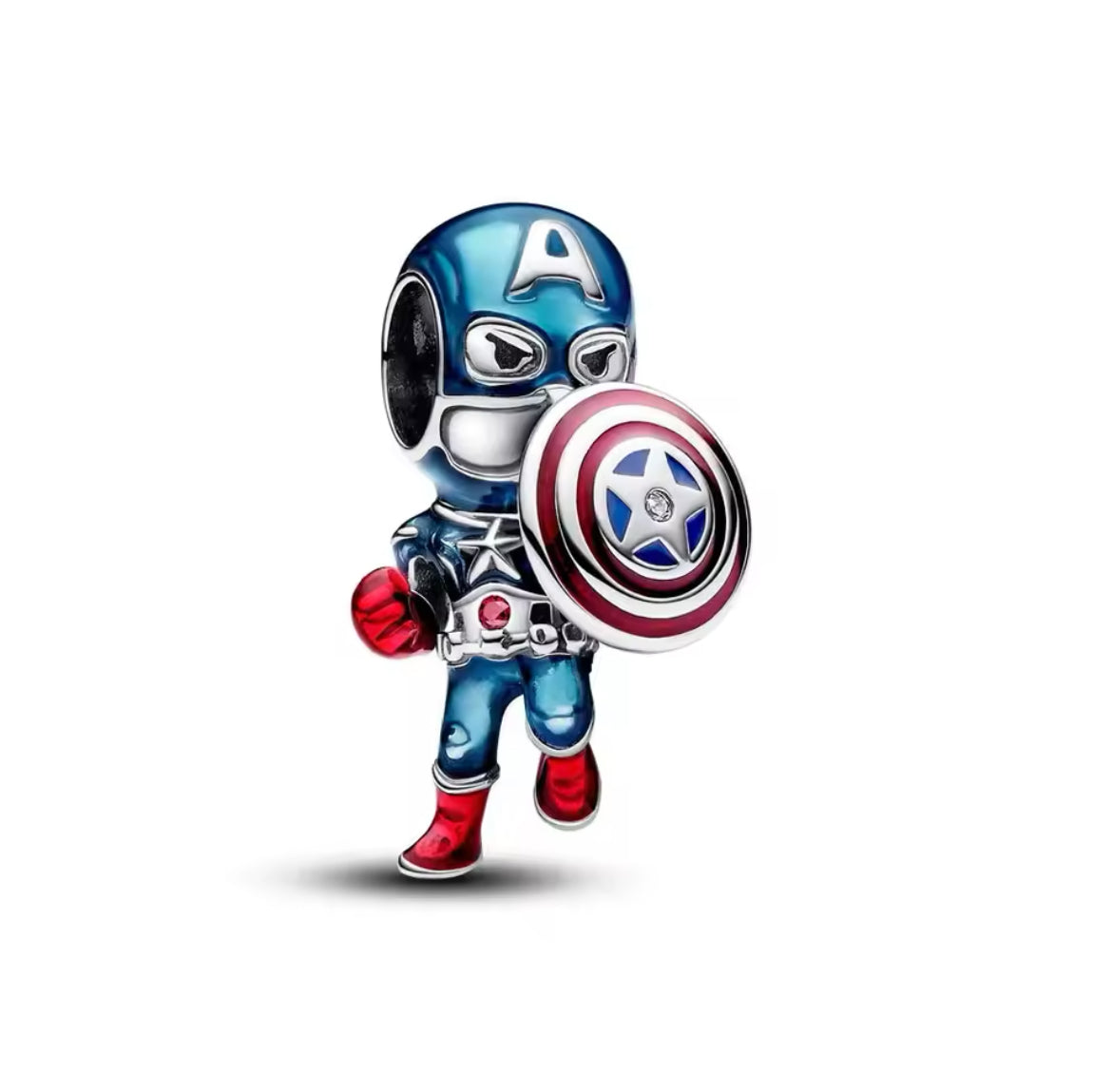 Charm Capitan America en plata 925
