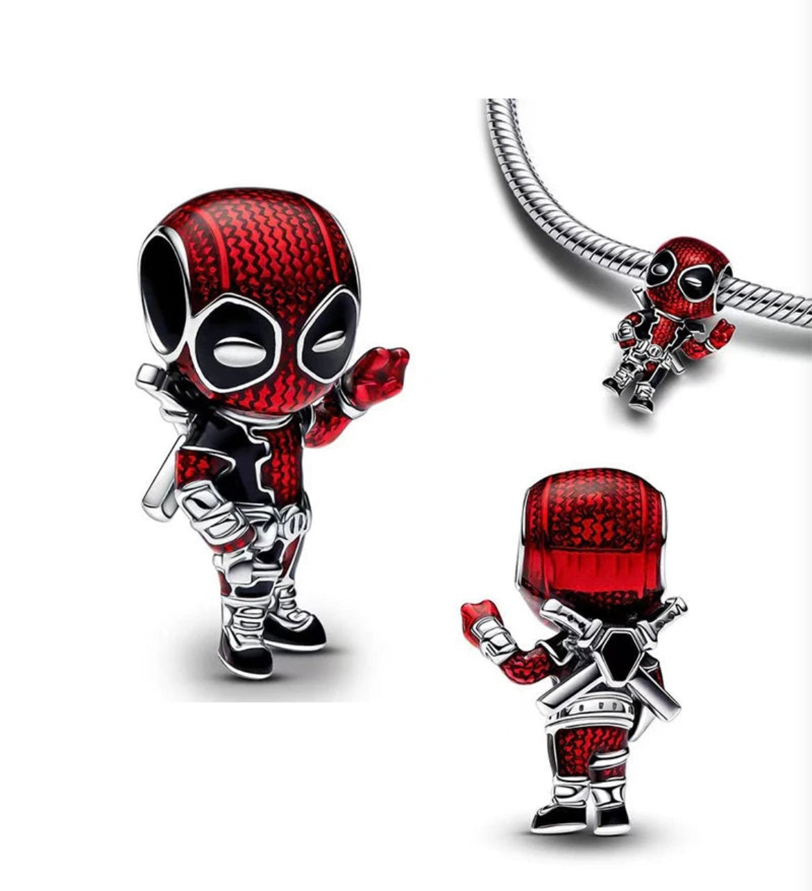 Charm Deadpool en plata 925