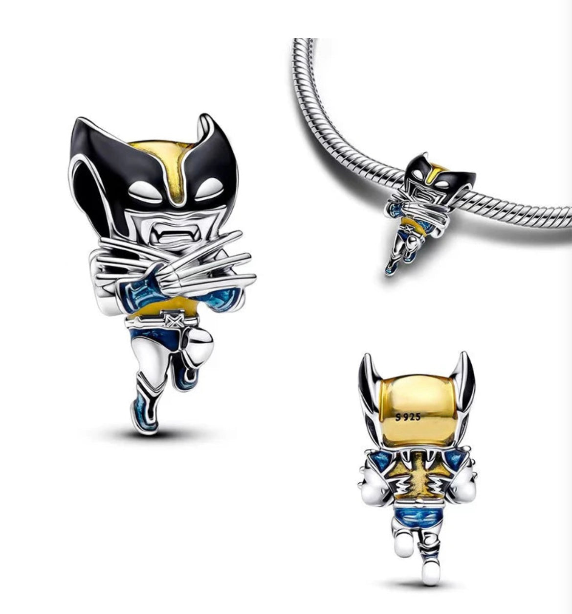 Charm Wolverine en plata 925