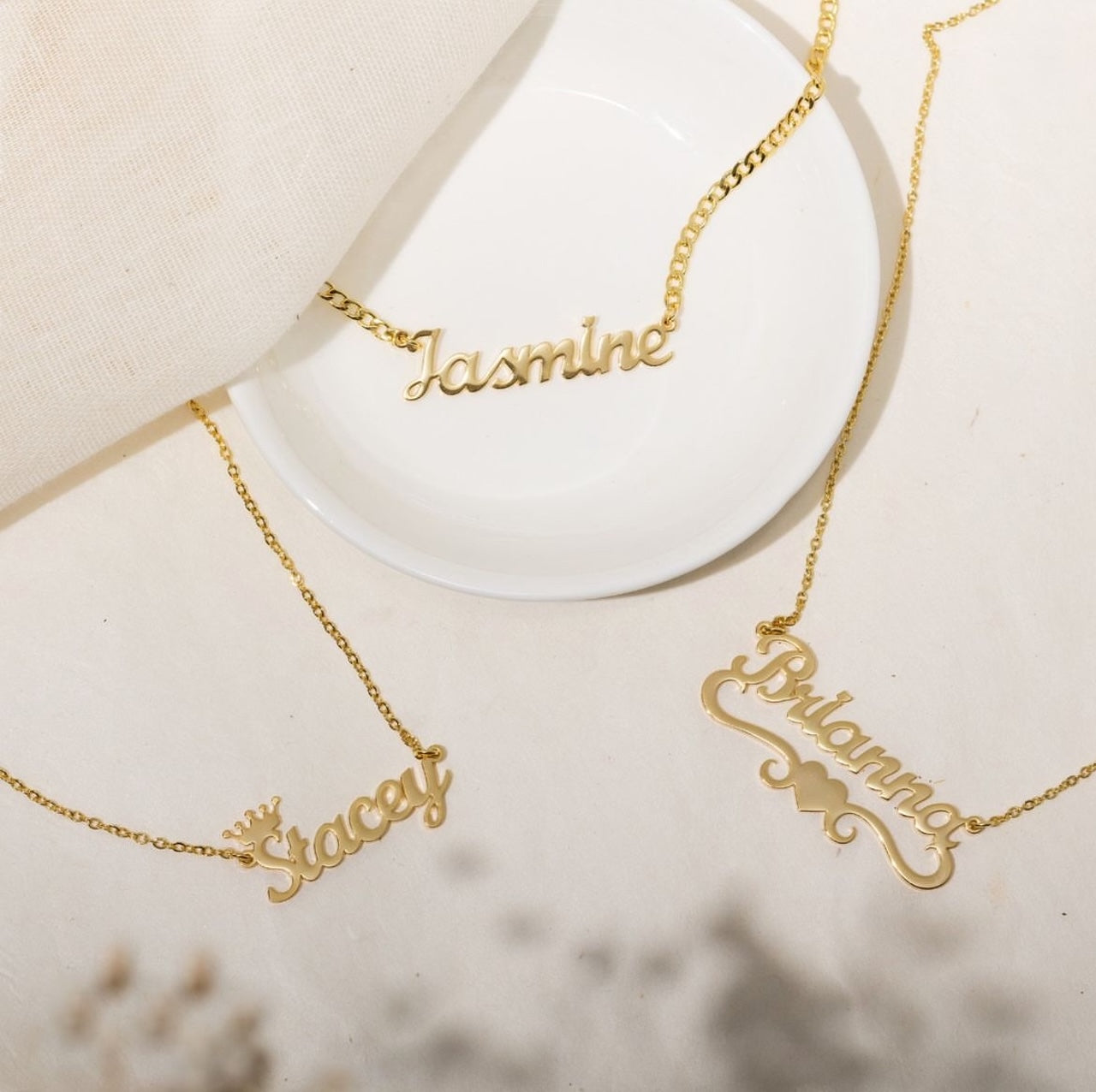Personaliza el Collar con tu nombre Acero Inoxidable y Chapa