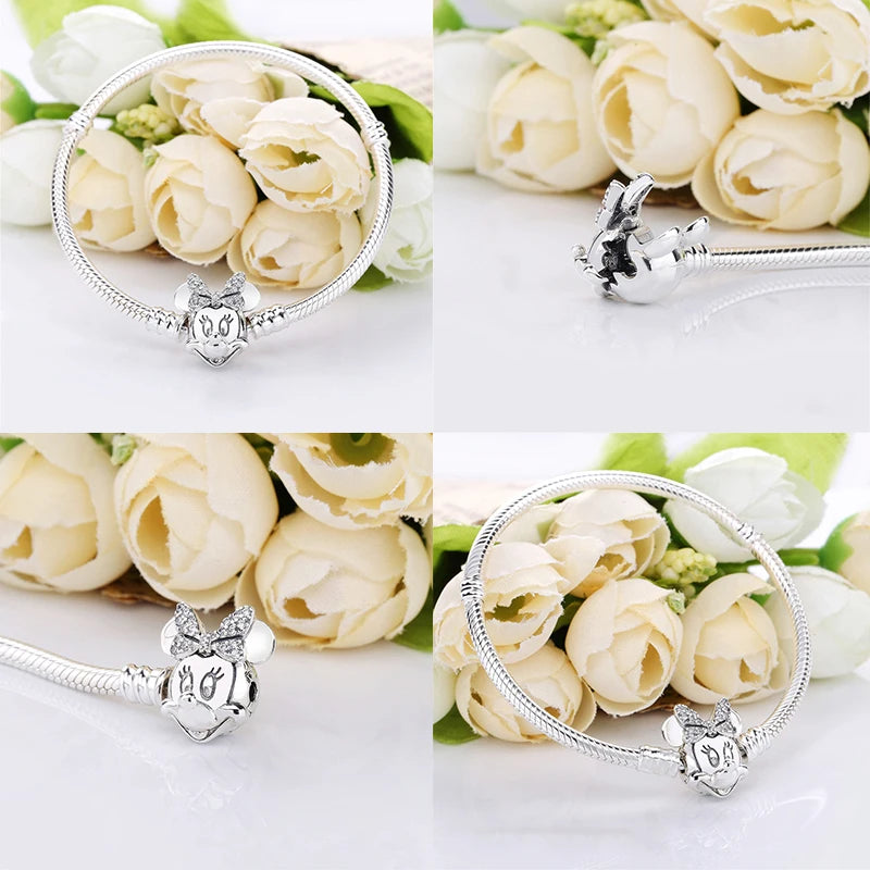 Dijes de Diademas de Mickey para mujer en plata 925s