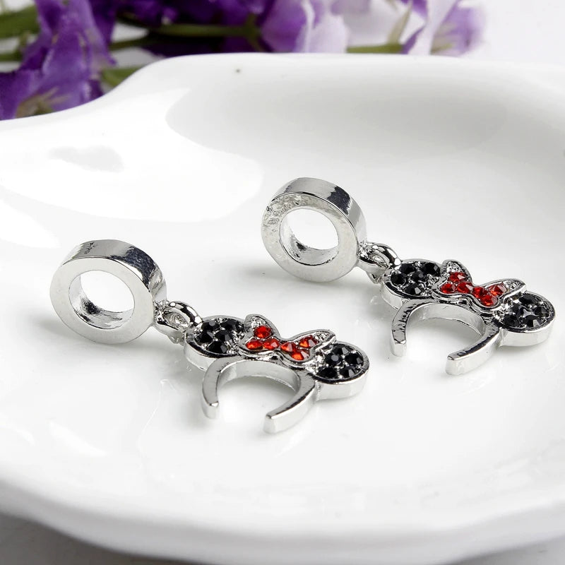 Dijes de Diademas de Mickey para mujer en plata 925s