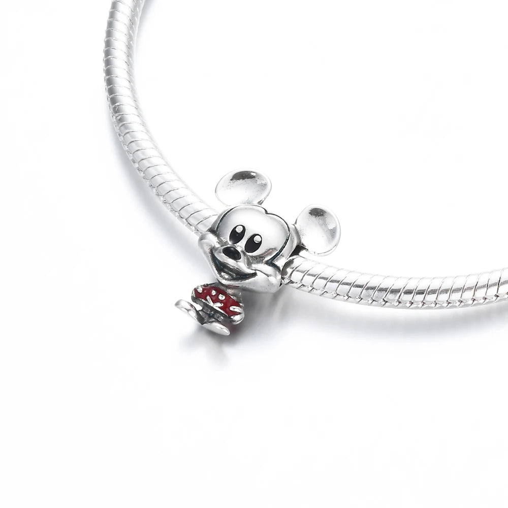 Charms de mickey y minnie en plata 925s by Amour