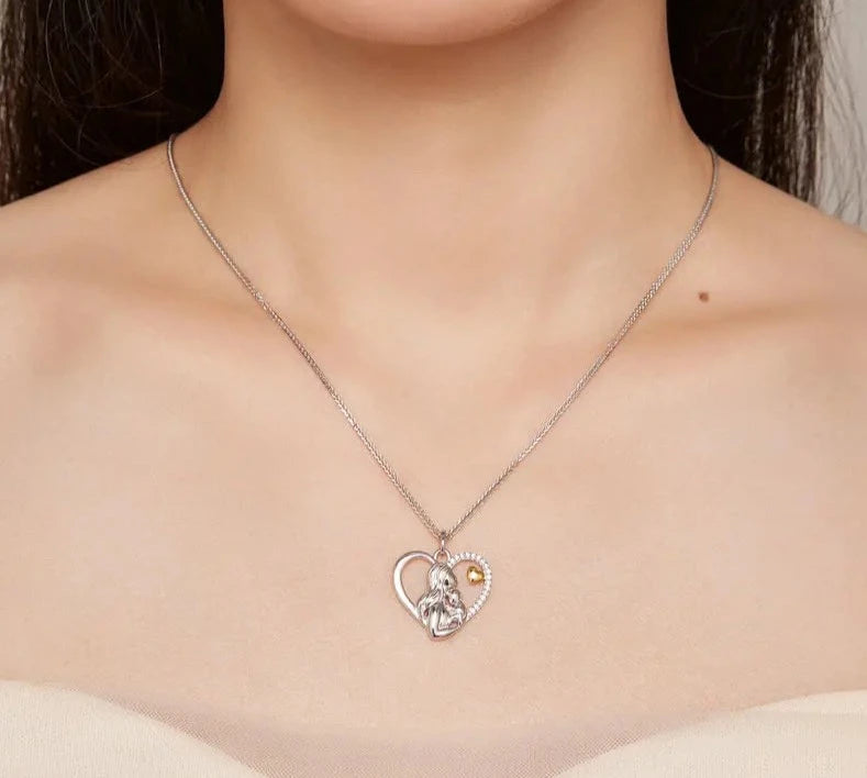 Collar de plata de ley 925 para mamá by Amour