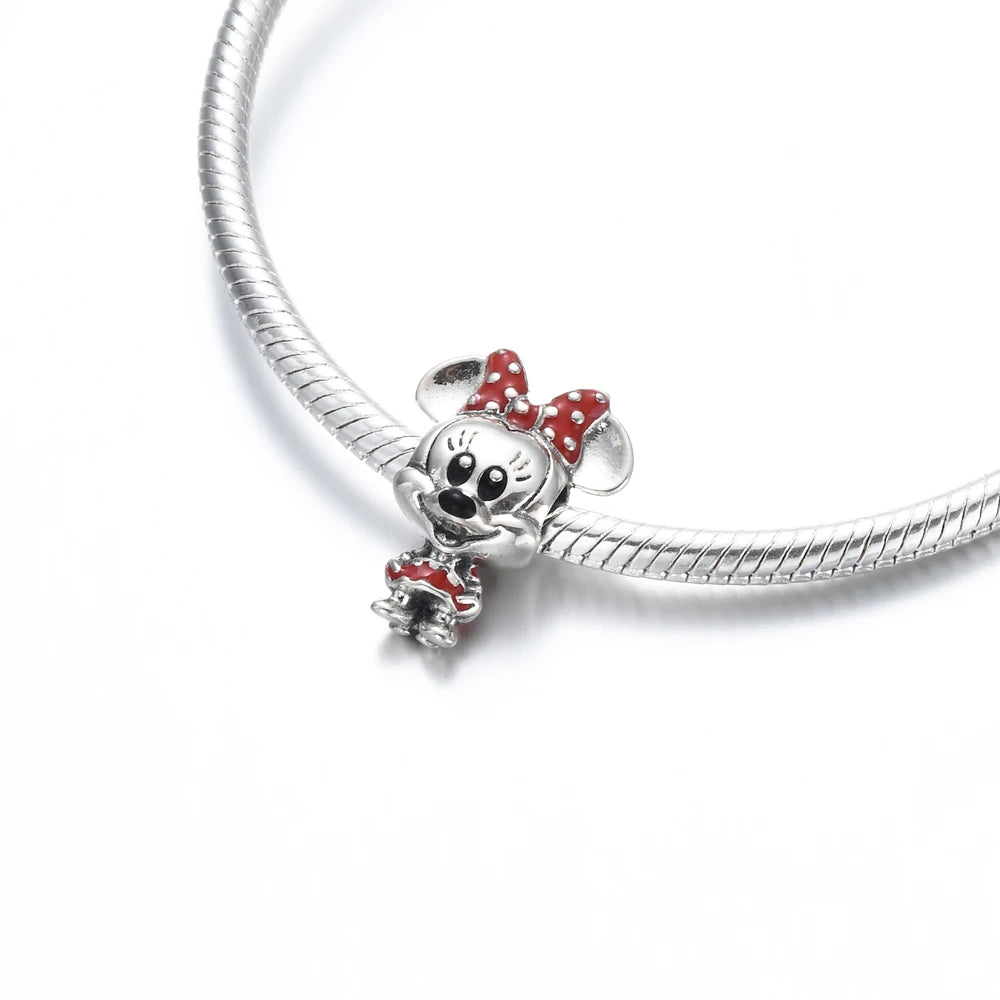 Charms de mickey y minnie en plata 925s by Amour