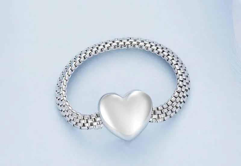 Anillo compromiso Corazón en Plata ley 925 by Amour