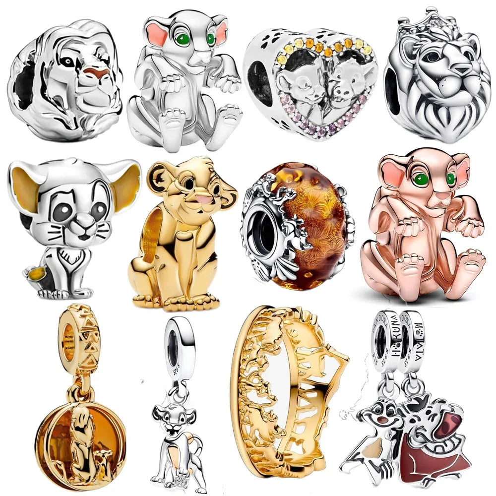 Charms del Rey leon e Intensamente en plata 925s by Amour