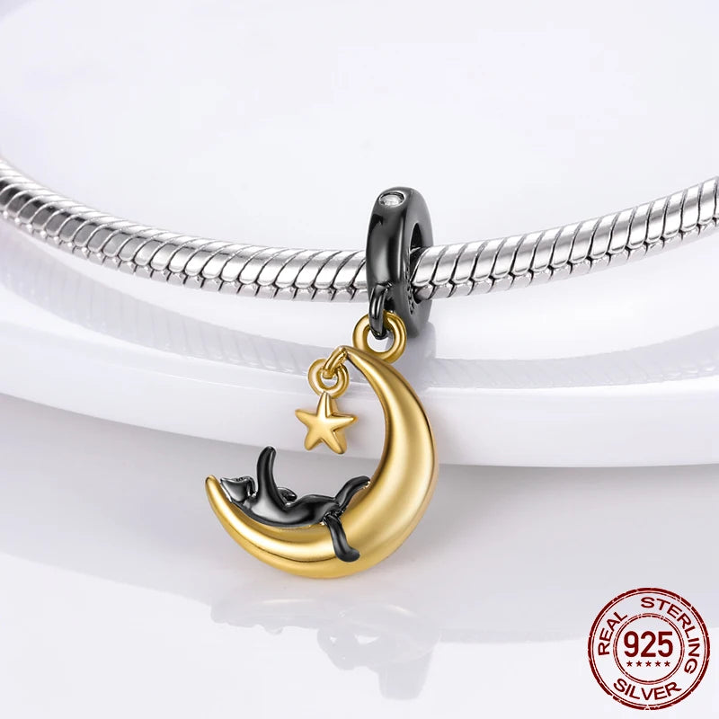 Charm Gato Negro y Perrito en Plata 925 by Amour