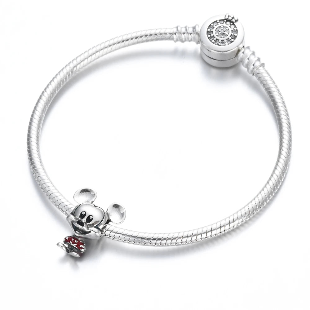 Charms de mickey y minnie en plata 925s by Amour