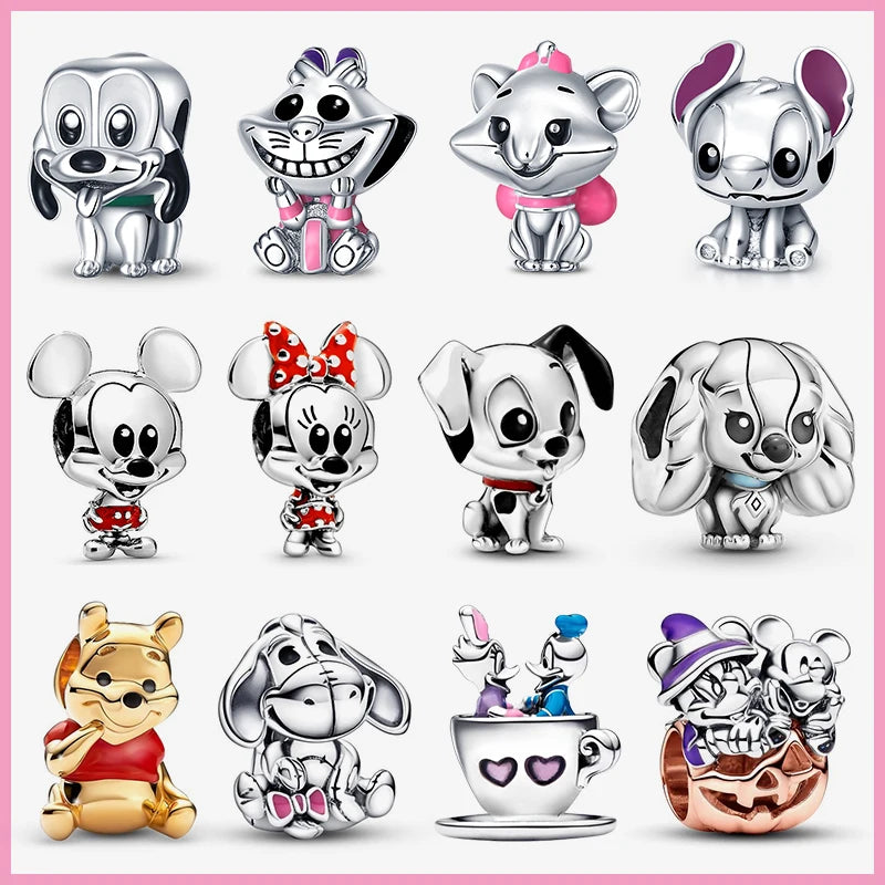 Dijes o charms princesas y personajes en plata 925s
