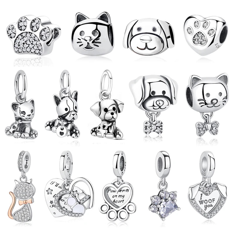 Charm Perritos y Gatitos en Plata 925 by Amour