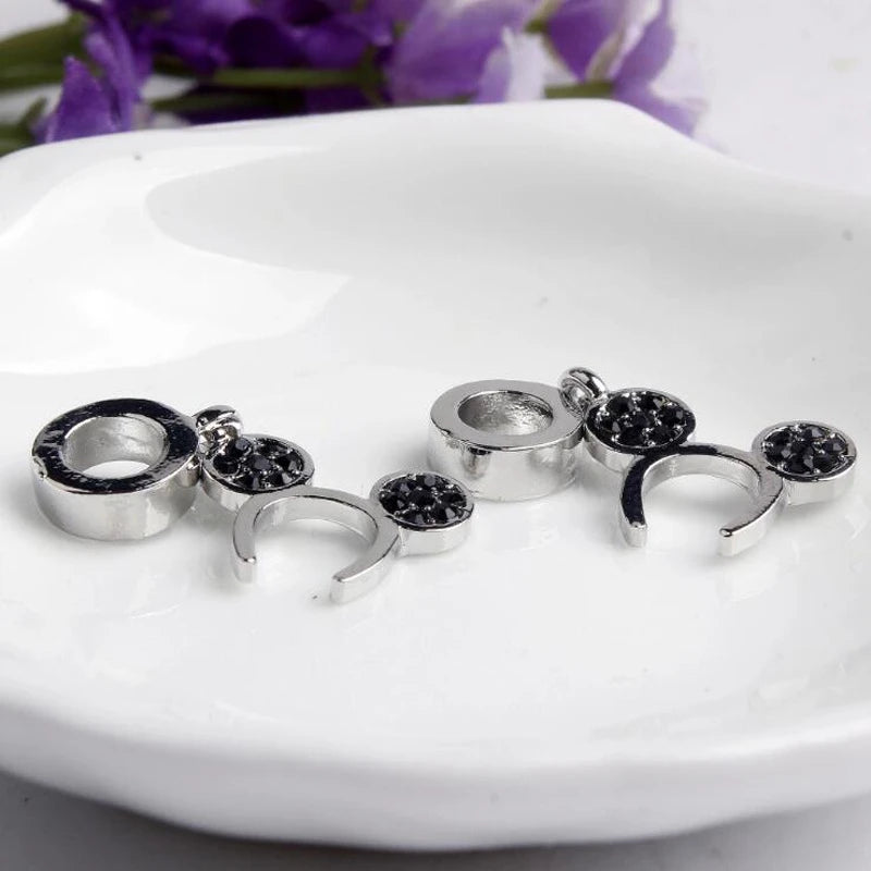 Dijes de Diademas de Mickey para mujer en plata 925s