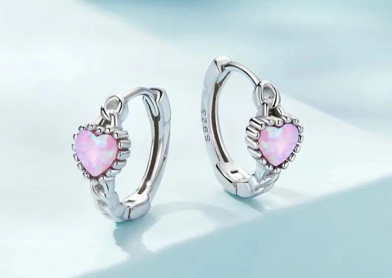 Arete Corazón Circonias en plata 925 by Amour