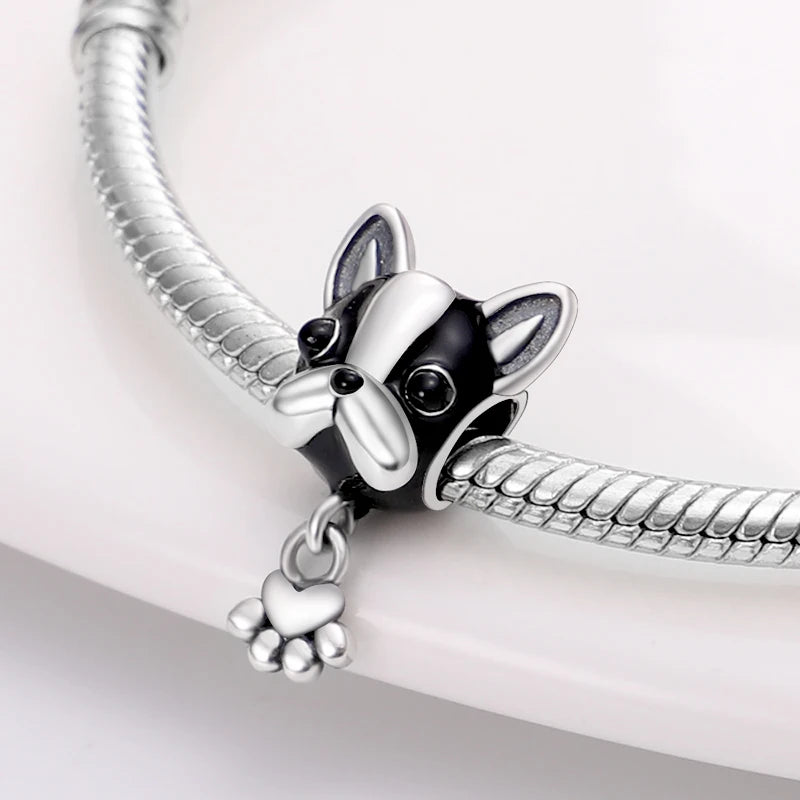 Charm Gato Negro y Perrito en Plata 925 by Amour
