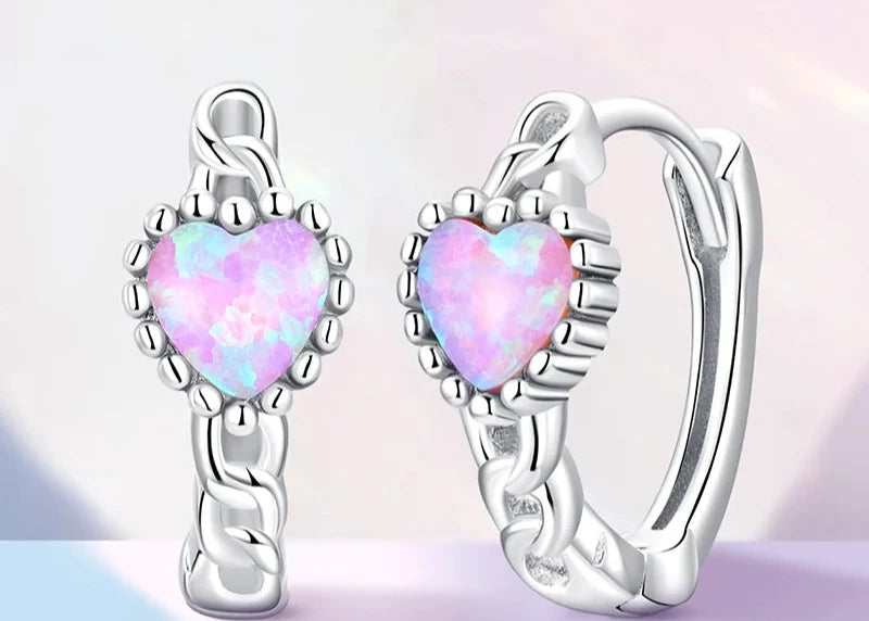 Arete Corazón Circonias en plata 925 by Amour