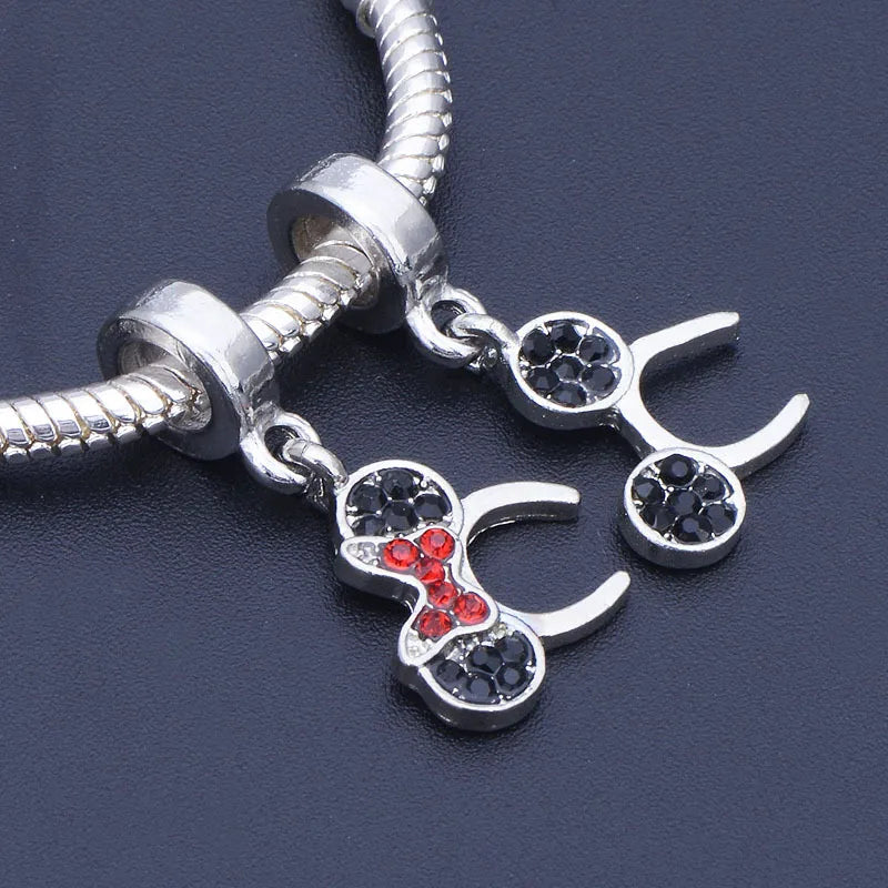 Dijes de Diademas de Mickey para mujer en plata 925s