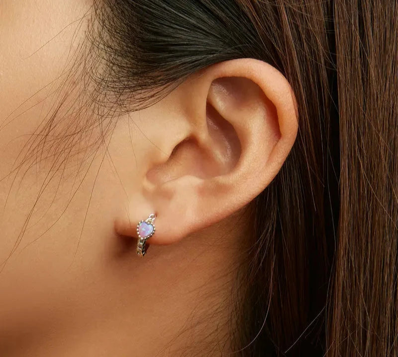 Arete Corazón Circonias en plata 925 by Amour