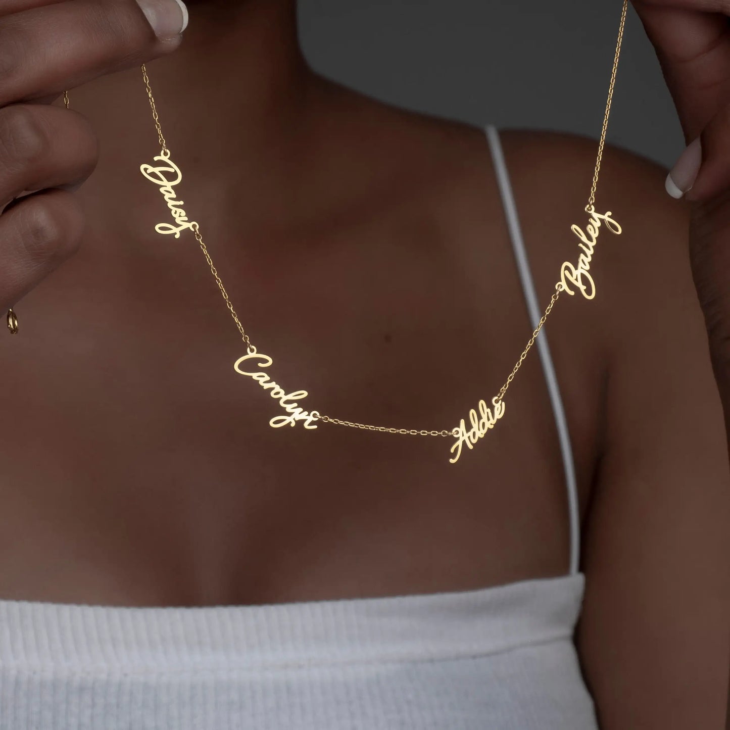 Collares personalizados con Varios Nombres Acero Inox.
