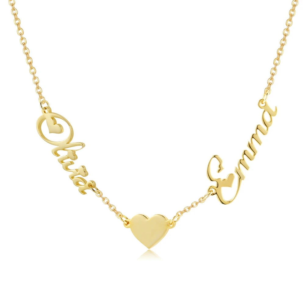 Collares personalizados con Varios Nombres Acero Inox.