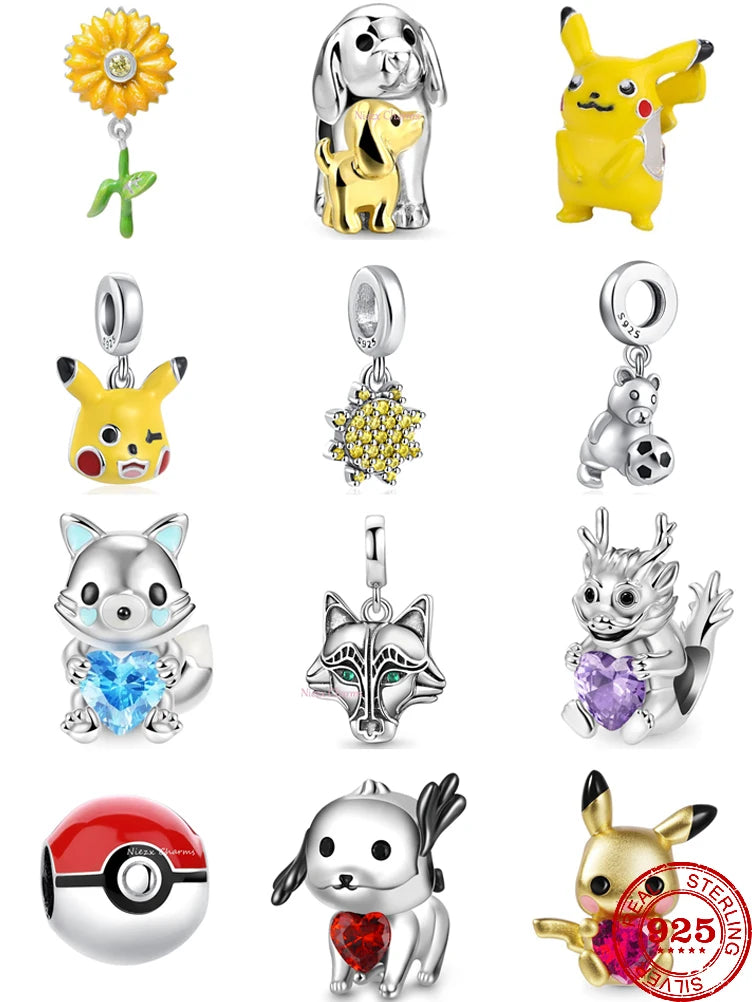 Charms Picachu y Pokemon en plata 925